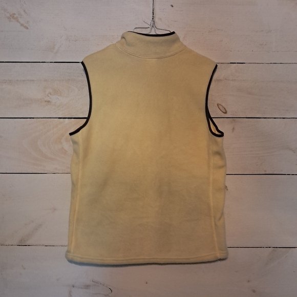 Old Navy Vest Womens Medium Yellow Zip Up Lightweight Fleece Outdoor Casual Vest - Picture 2 of 8